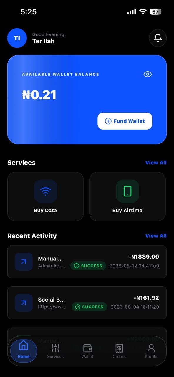 Y3Data Mobile App - Dashboard